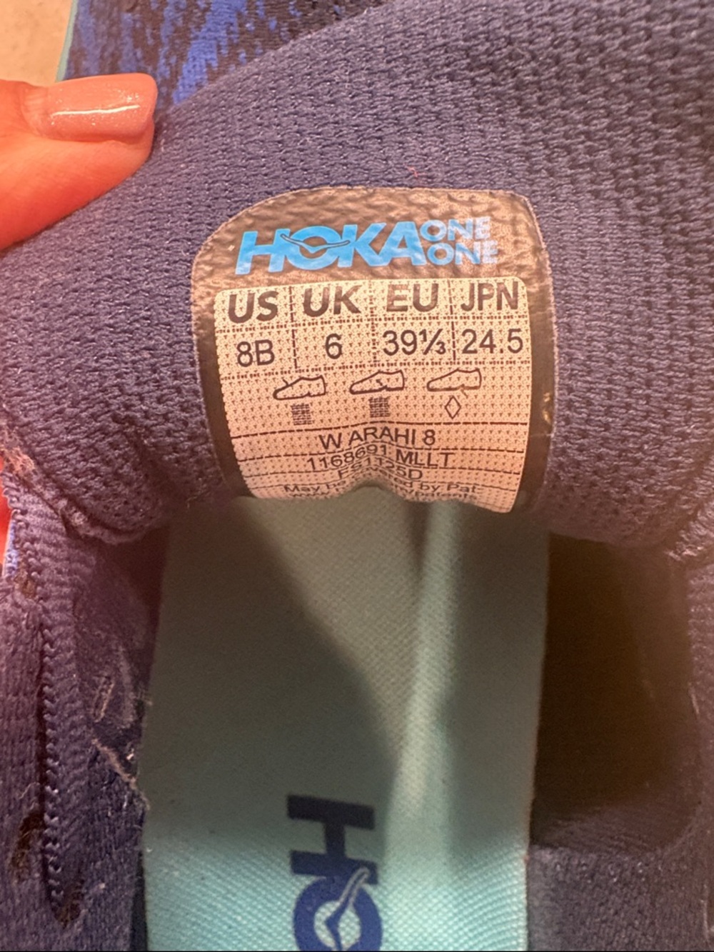 Hoka Arahi 8 - Women’s Size 8 Navy Running Shoe - Picture 6 of 6